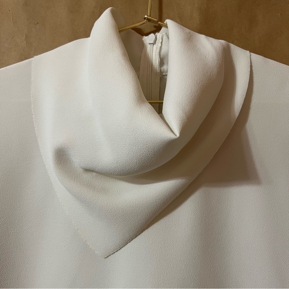 IRO Astrid High Neck Handkerchief Neck Boxy Blouse Oversized Popover Top Size 6 - Picture 5 of 13